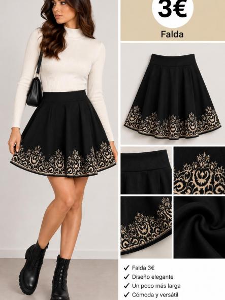 FALDA  QEWEN CAMEL [0]