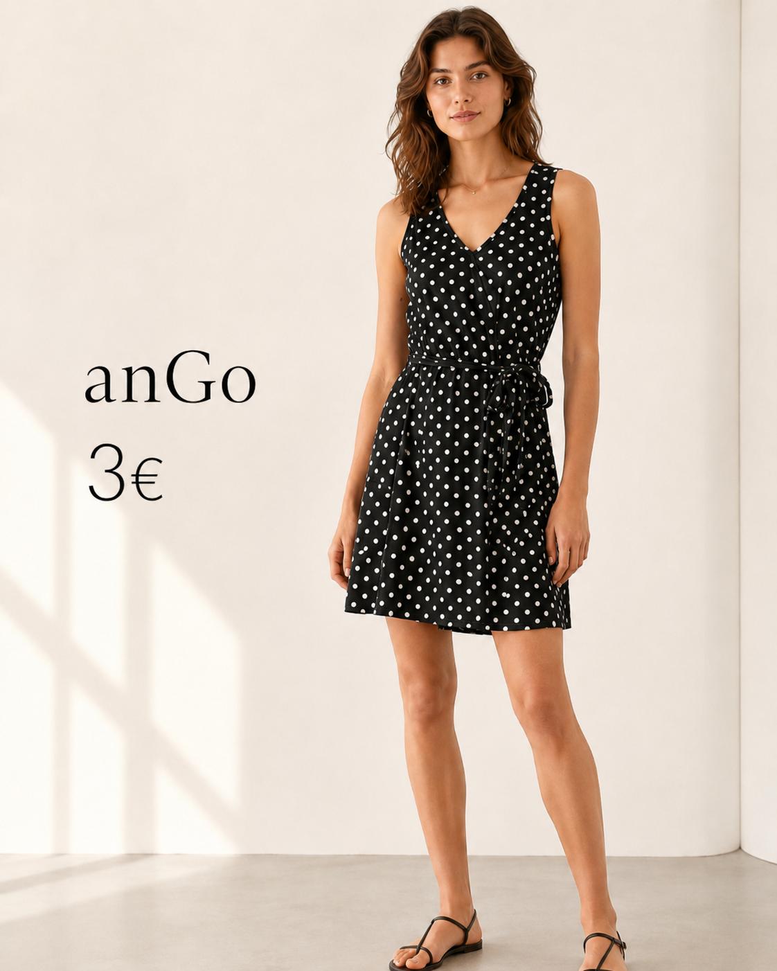 VESTIDO LUNARES NEGRO