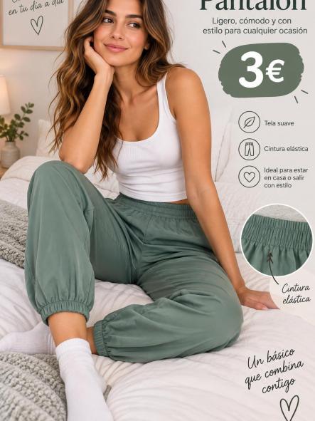 PANTALÓN GOMA ABAJO VERDE [0]