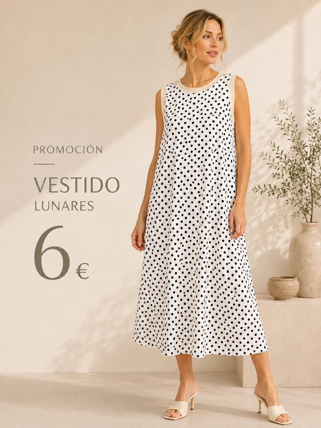 VESTIDO LUNARES BLANCO