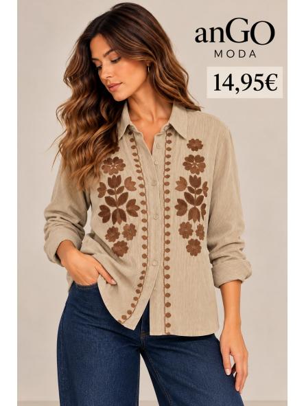 camisa panilla beig