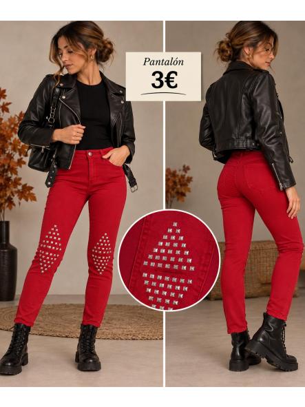 PANTALON  PITILLO ROJO