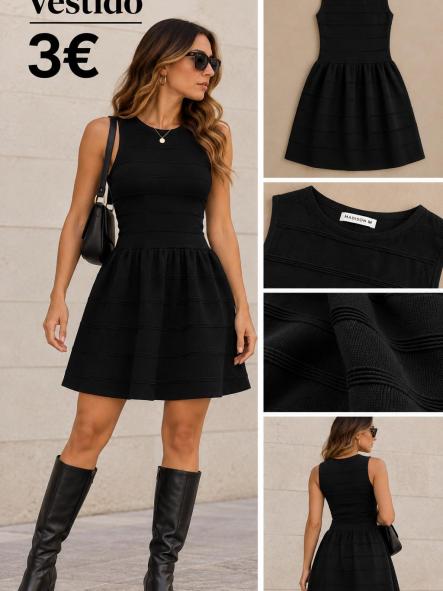 VESTIDO CORTO NEGRO [0]