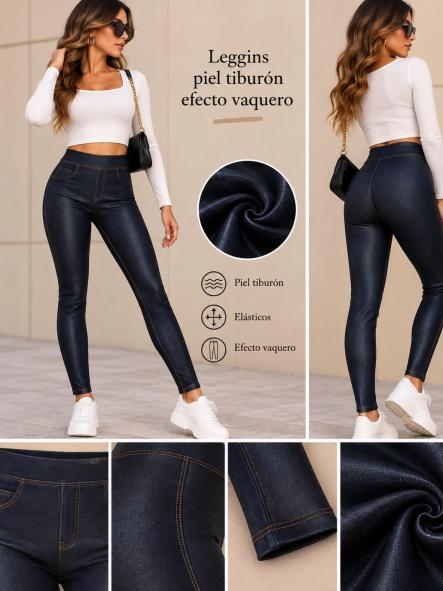 LEGGINS PIEL DE TIBURON VAQUERO 