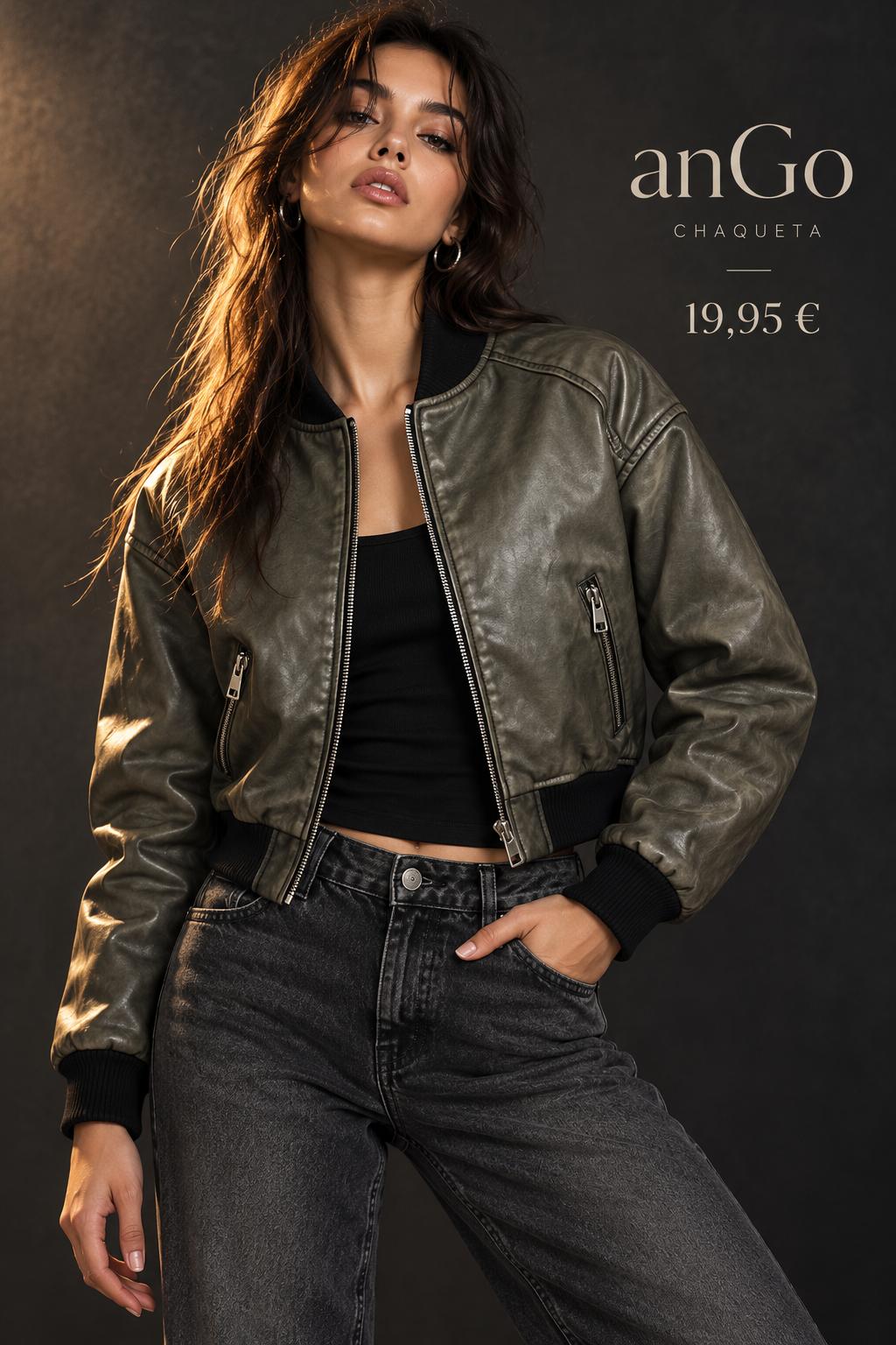 CHAQUETA BOMBER VERDE