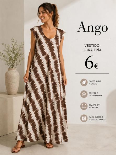 VESTIDO  LICRA FRIA MARRON [0]