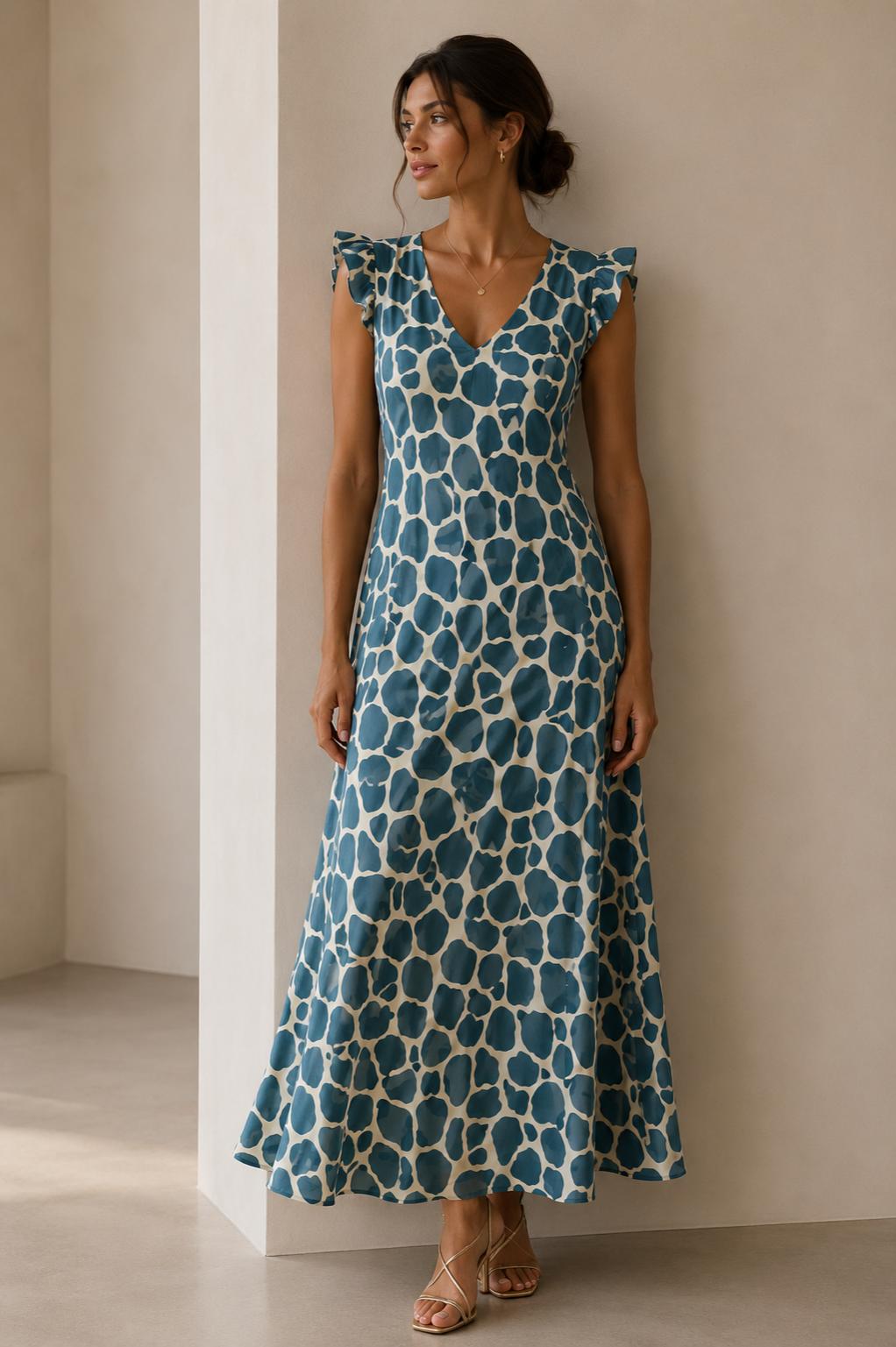 VESTIDO LICRA FRIA ANIMAL PRIN VERDE
