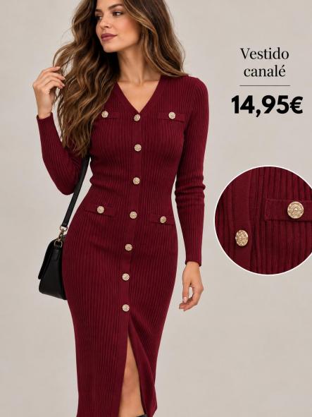 VESTIDO CANALE GRANATE