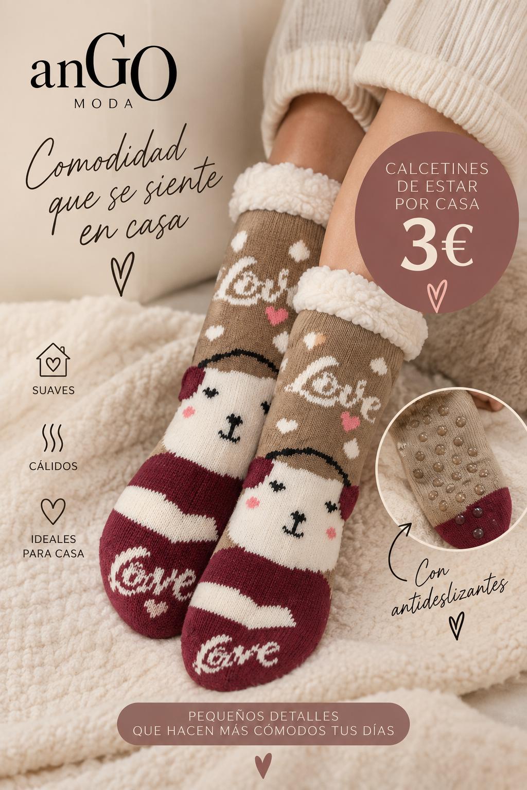 CALCETINES OSO MARRON