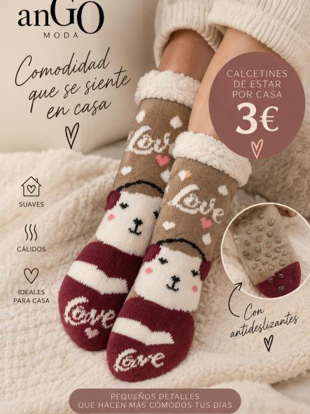 CALCETINES OSO MARRON 