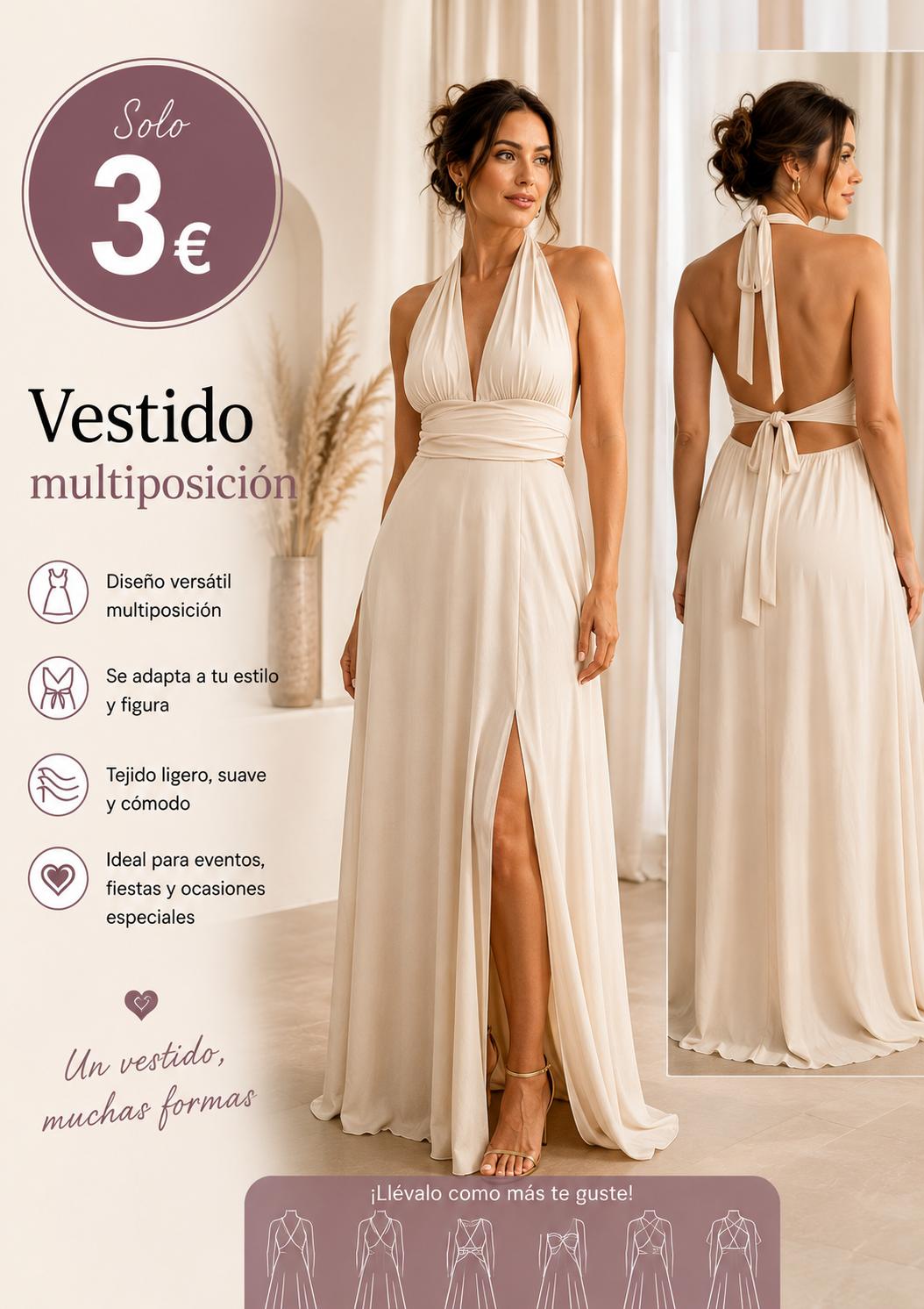 VESTIDO ESPALDA boho BEIG