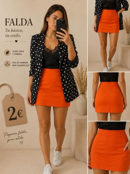 Falda naranja [0]