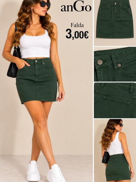 FALDA VAQUERA VERDE TALLA 42 [0]