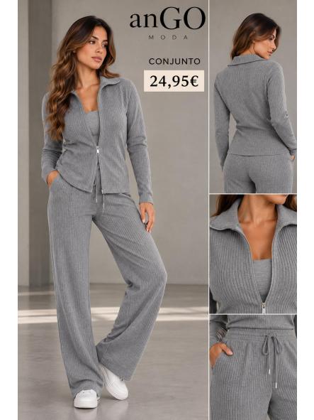 CONJUNTO PUNTO COLOR GRIS [0]