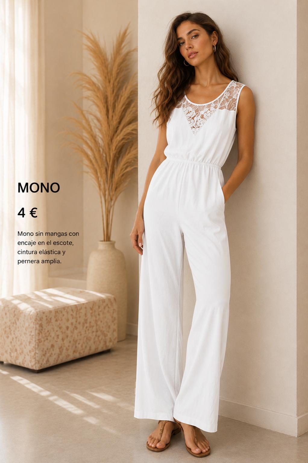 MONO VESTIR TELA BLANCO