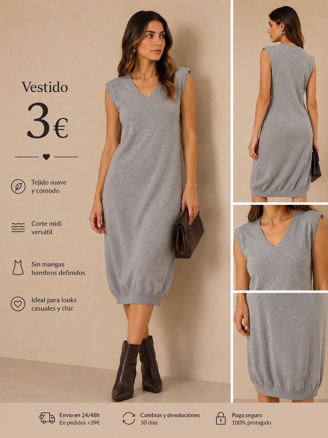 VESTIDO GRIS