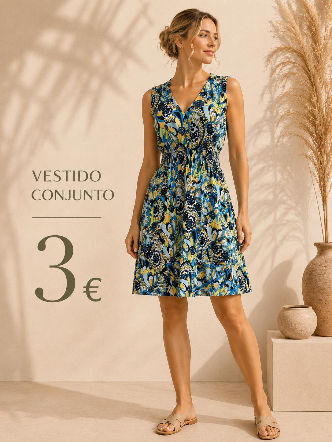 VESTIDO LICRA FRIA AZUL