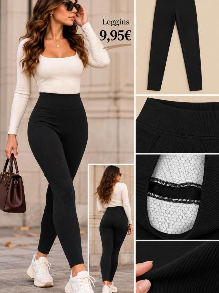 LEGGIN SUPER FAJA NEGRO