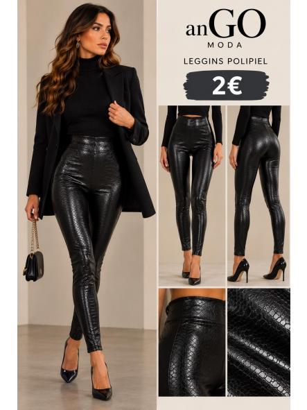 LEGGIN POLIPIEL NEGRO SERPIENTE [0]