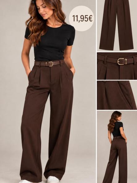 PANTALON TRAJE TELA CHANDAL marron [0]