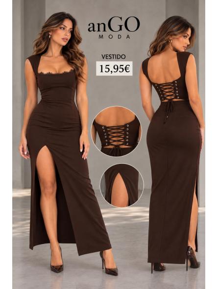 VESTIDO MARRON  CORPIÑO [0]