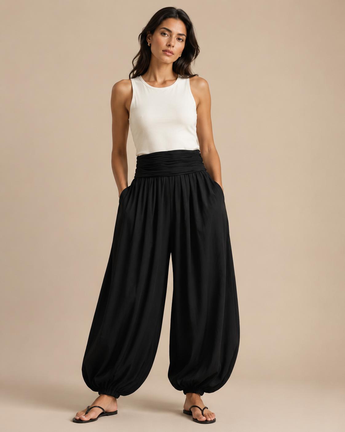PANTALON BOMBACHO NEGRO