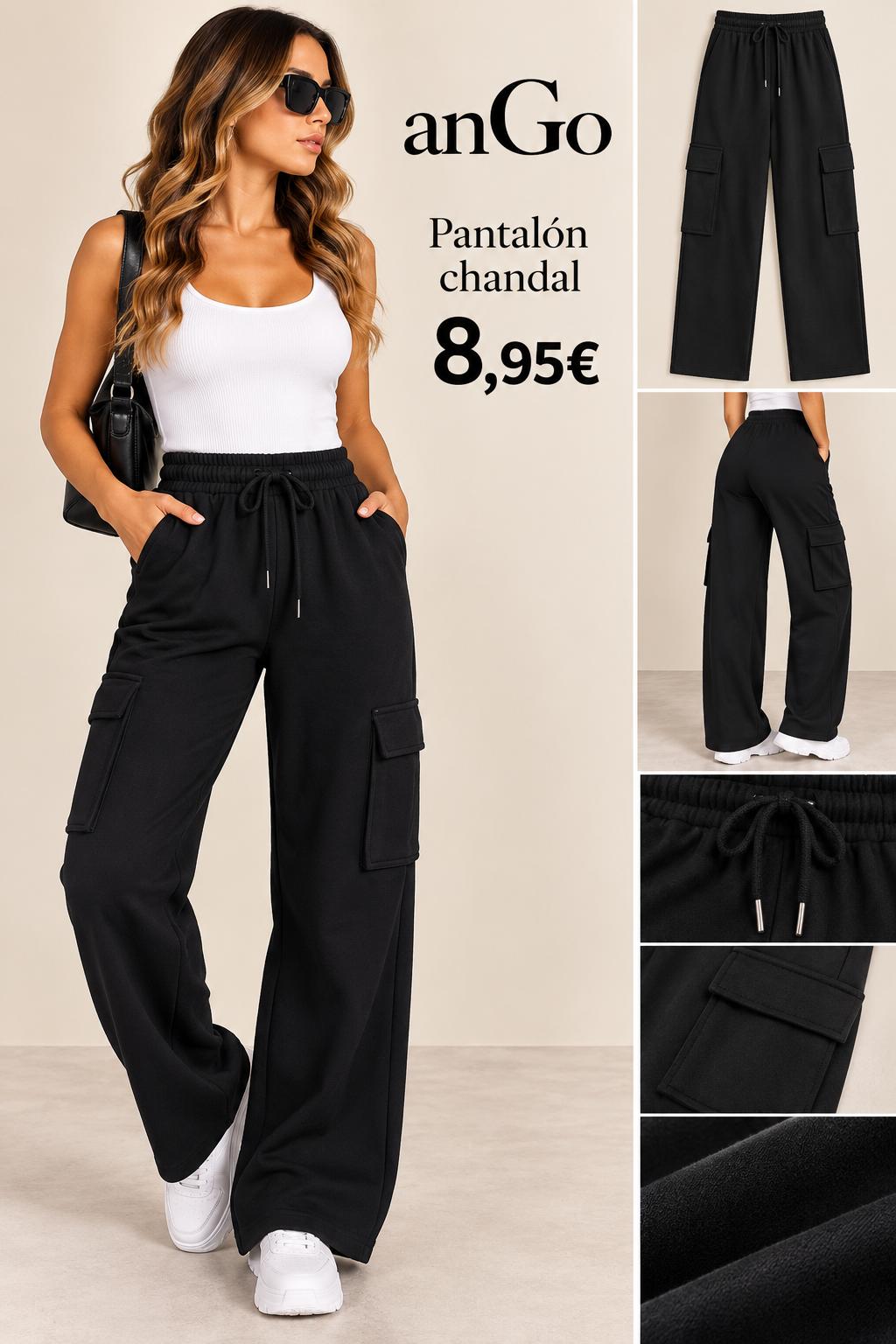 PANTALON CHANDAL NEGRO