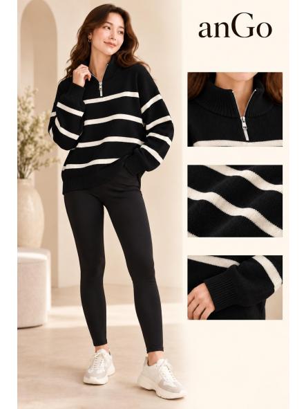 JERSEY CREMALLERA NEGRO
