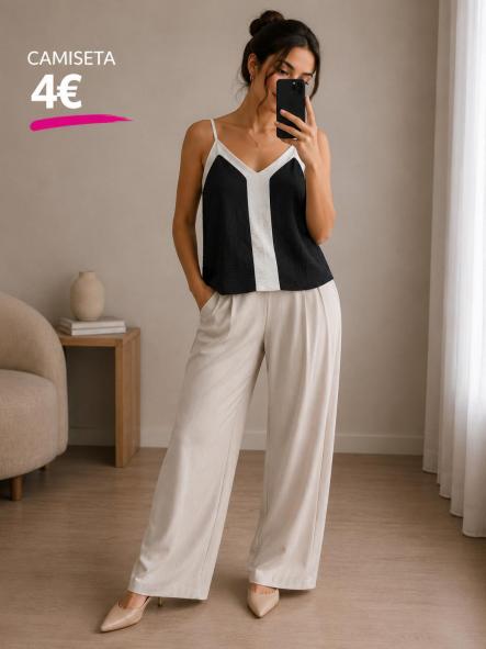 CAMISETA blanca y negra [0]