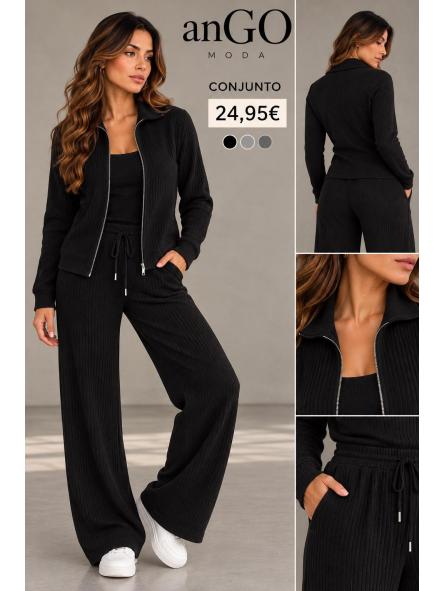 CONJUNTO PUNTO COLOR NEGRO 