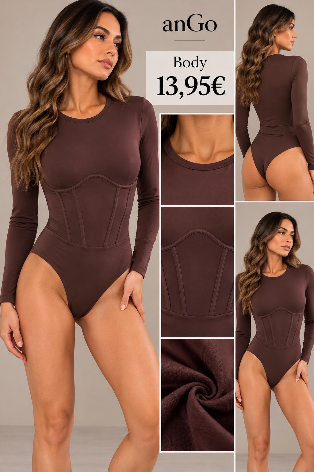BODY BALLENAS MARRON