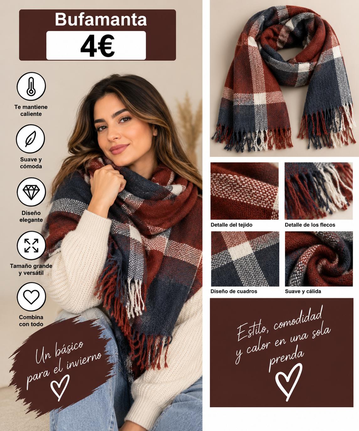 BUFAMANTA ROJA Y AZUL