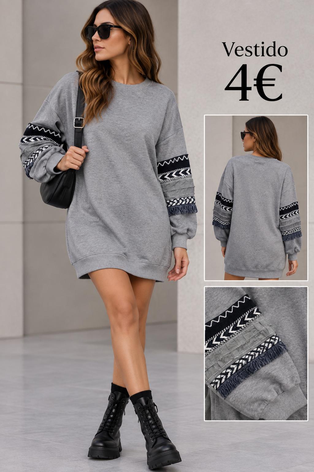 VESTIDO GRIS