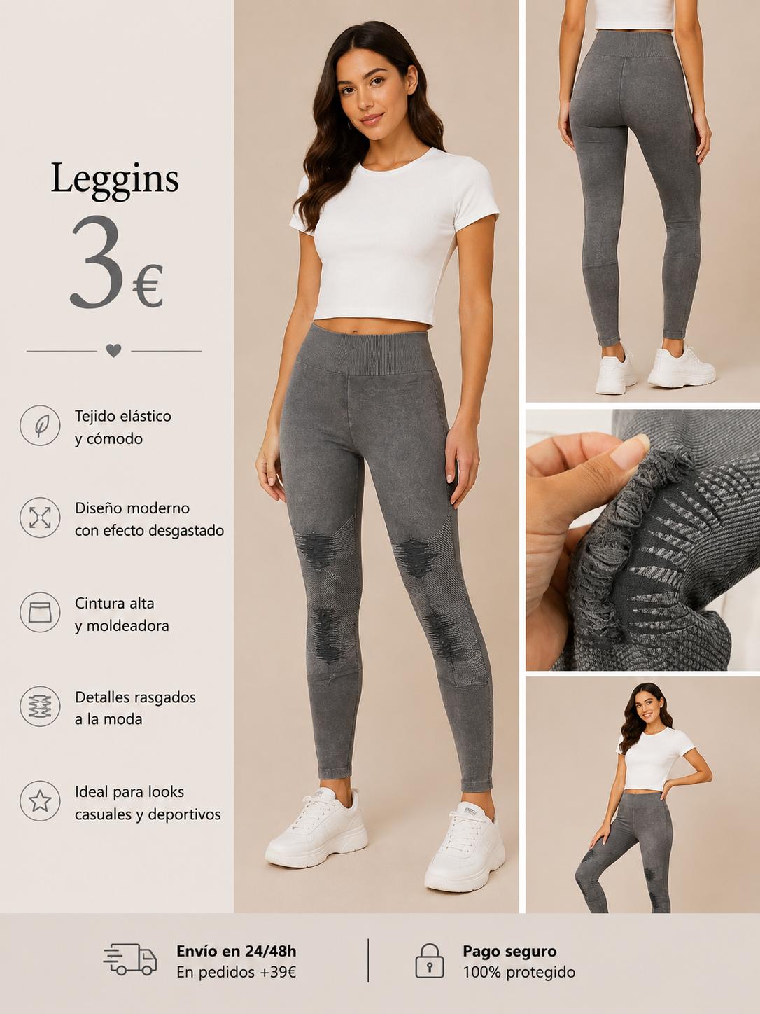 Pantalon Leggin Faja gris
