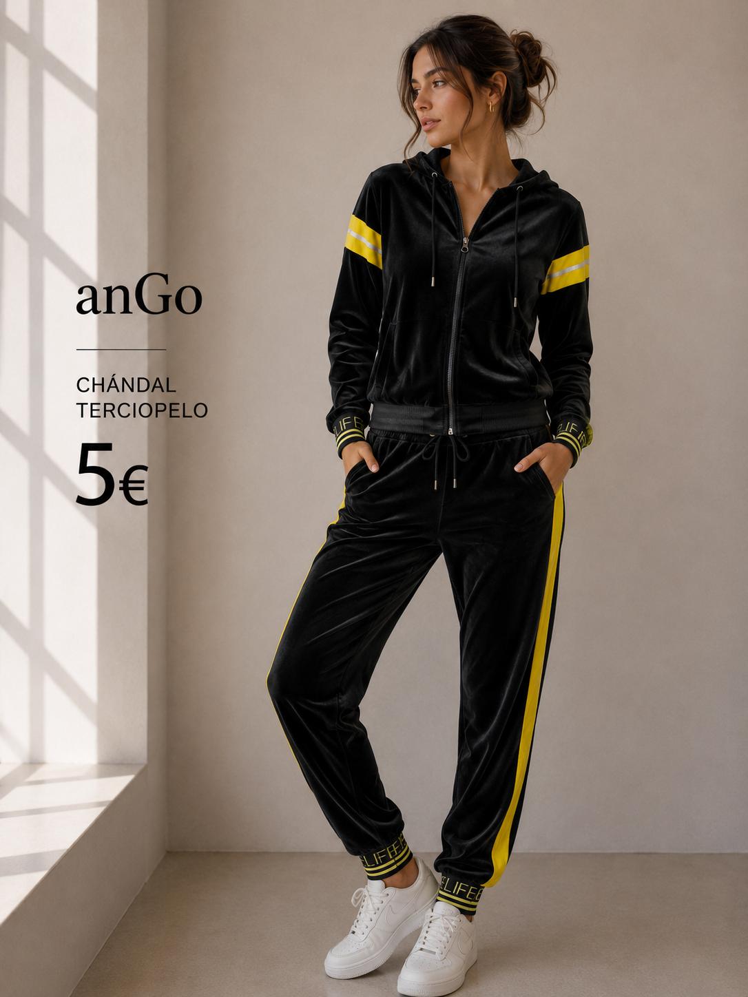 CONJUNTO NEGRO CHANDAL TERCIOPELO