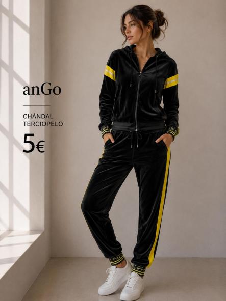 CONJUNTO    NEGRO CHANDAL TERCIOPELO [0]