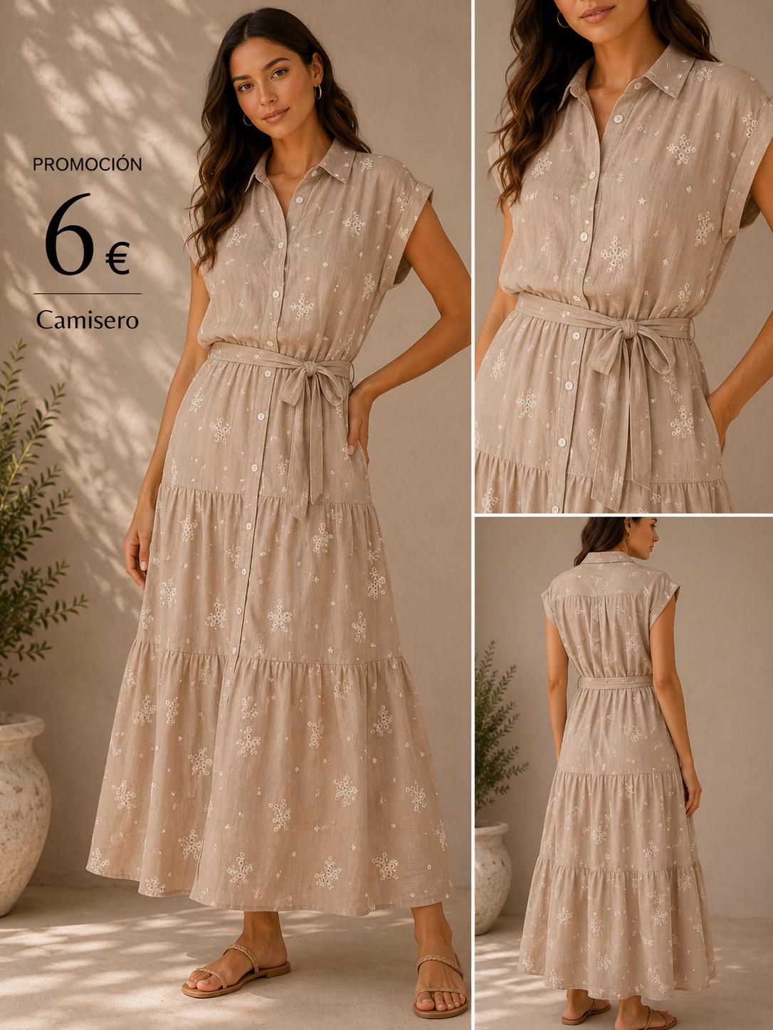 VESTIDO CAMISERO BEIG