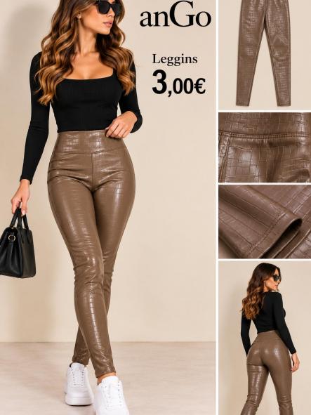 LEGGIN DE POLIPIEL MARRON TALLA SM [0]