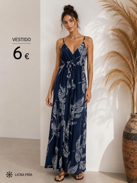 VESTIDO  LARGO LICRA FRIA AZUL [0]