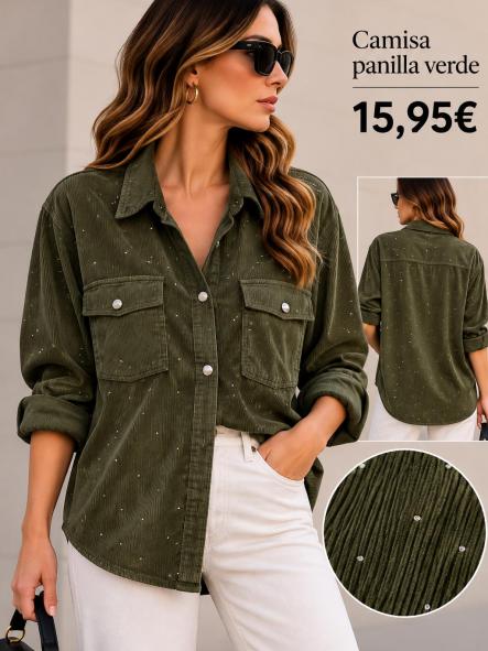 CAMISA CALENTITA PIEDRAS VERDE