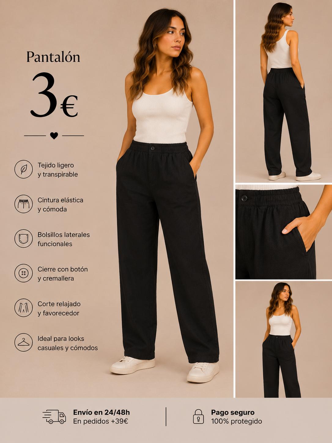 PANTALÓN PANA NEGRO CALENTITO TIPO CHANDAL