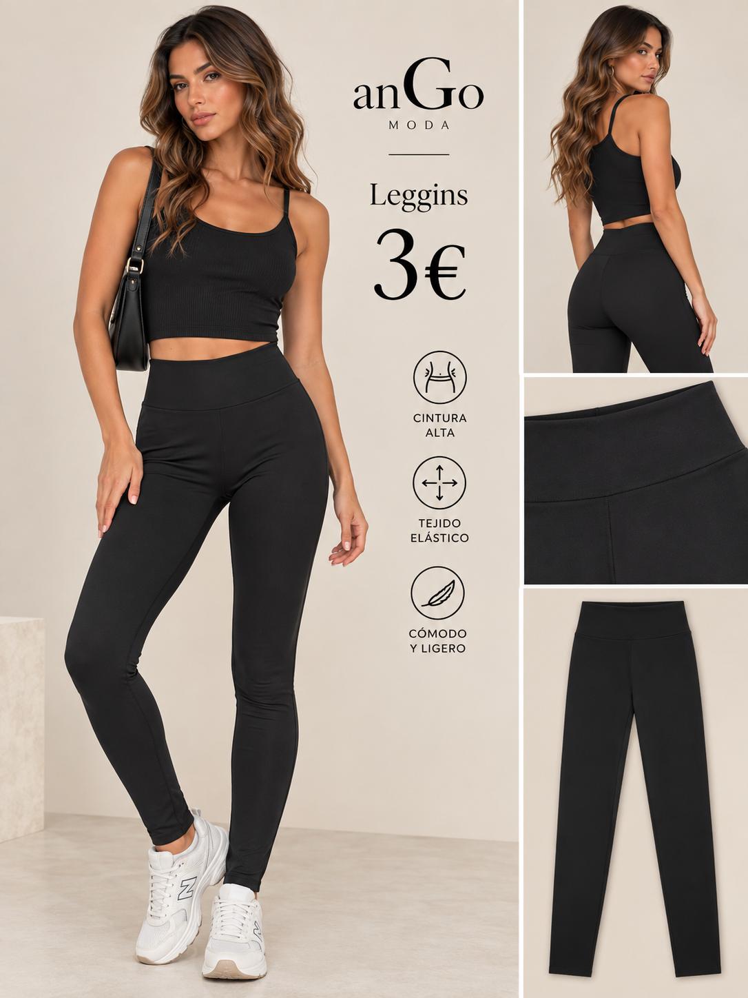 LEGGIN PIEL TIBURON NEGRO