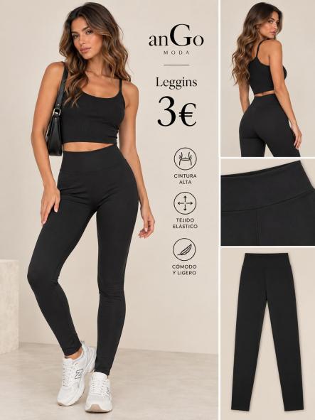 LEGGIN PIEL TIBURON NEGRO