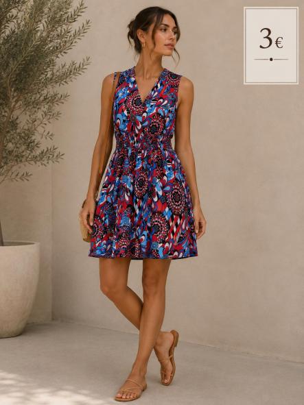VESTIDO  LICRA FRÍA ROJO