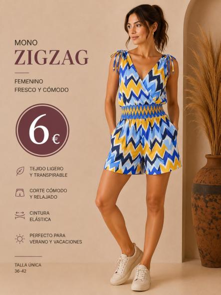 MONO LICRA FRIA ZIG ZAG  TONOS AZULES [0]