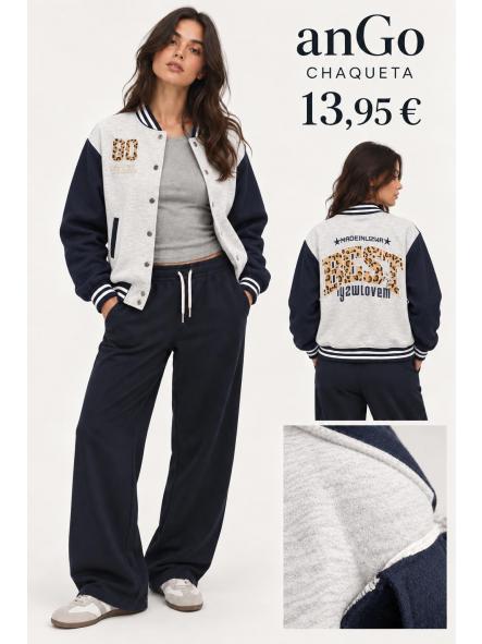 CHAQUETA BEISBOL GRIS [0]