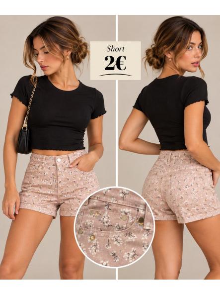 SHORT FLORES ROSAS [0]