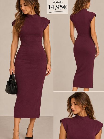 VESTIDO   PUNTO Granate [0]