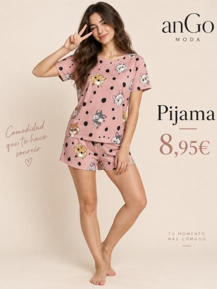 PIJAMA ARISTOGATOS ROSA 