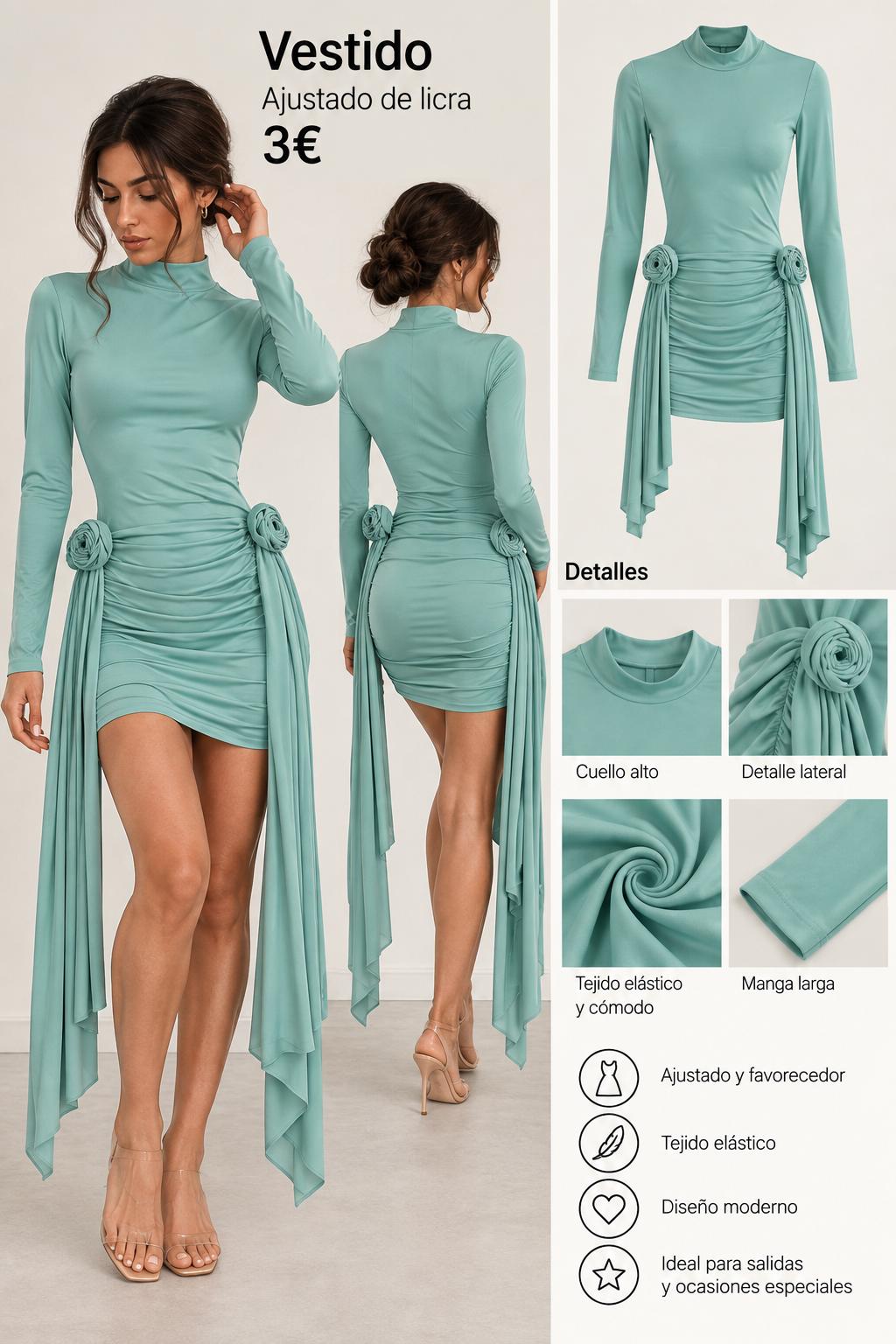 VESTIDO TURQUESA